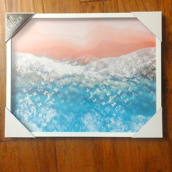 LV Beach Waves Framed Print - Picture 1 of 4